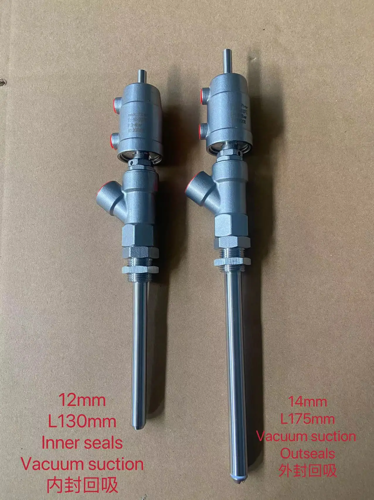 Vacuum back suction filling nozzle stainless steel material for all bottle filling