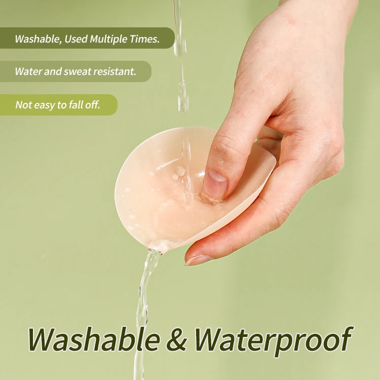 Liquid Material Solid Glueless Soft Sticky Brown Non Adhesive Silicone Nipple Cover