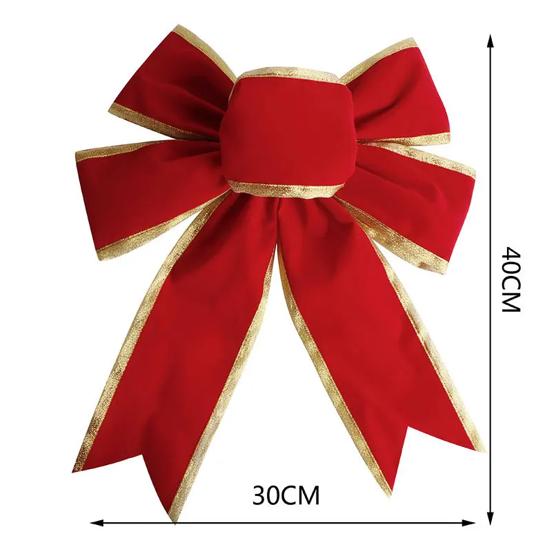 In stock wholesale holiday party ribbon bow xmas tree ornament red christmas bows