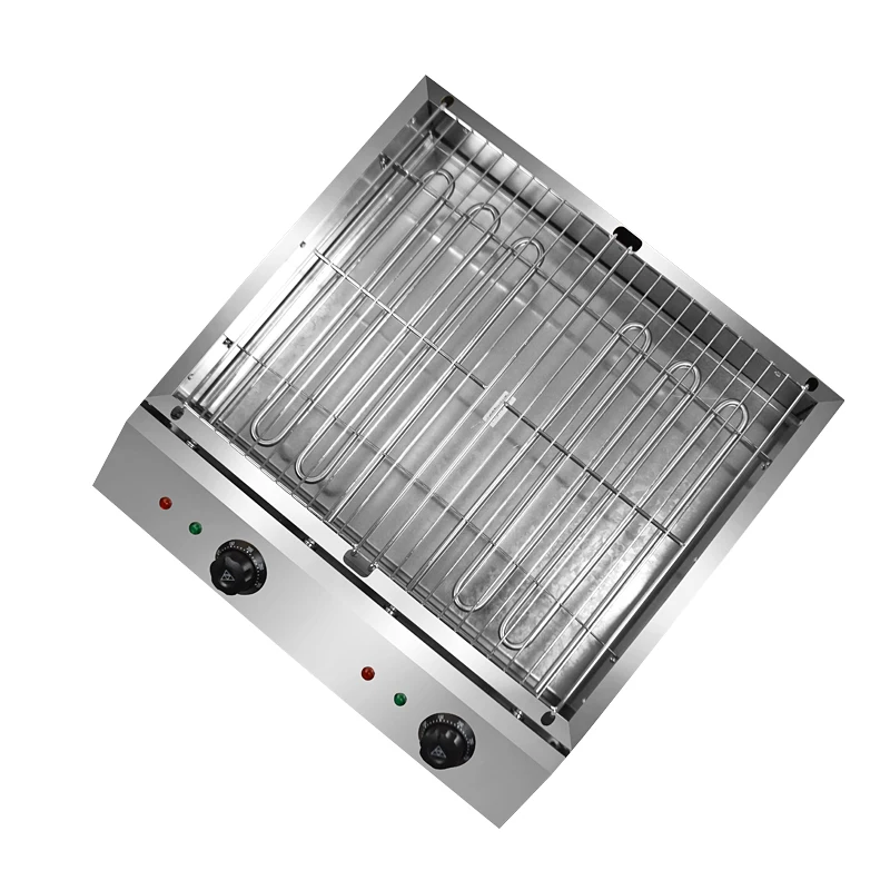 High-power Electric BBQ Grill with Air switch & Dual control Table-top Square Kebab Barbecue machine for BBQ Party