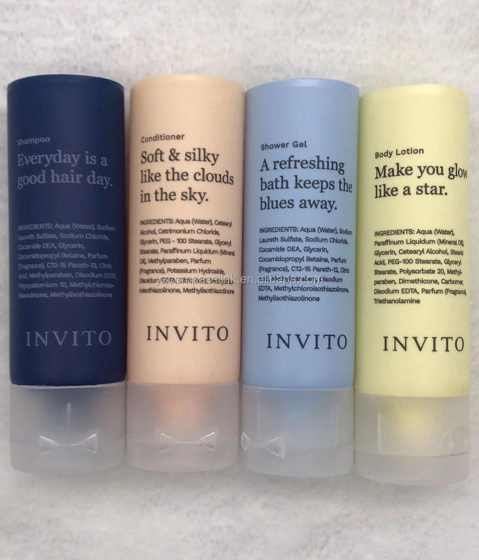 Customized Guest Amenities White Soft Plastic Packaging Shampoo Cosmetic Tube