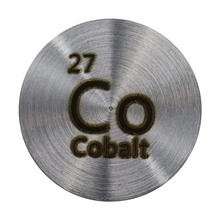 Top Ranking Metal Cobalt Disc 24.26x1.75mm 99.9% Pure Cobalt (Co)  for Periodic Table Collection
