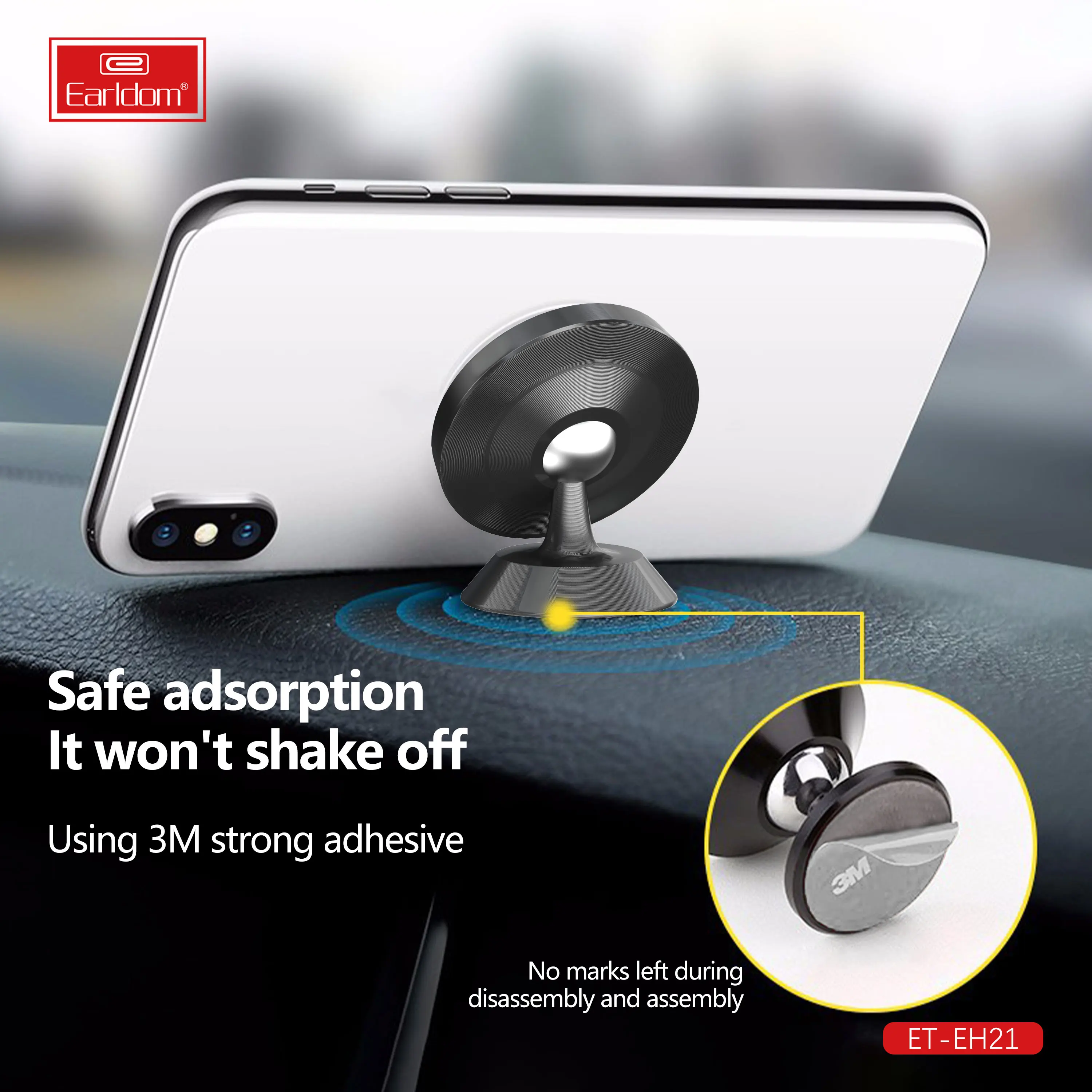 EARLDOM New Arrival OEM Support Customized High Grade Mobile Phone Accessories Car Magnetic Phone Holder for iPhone