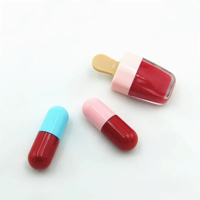 Mini capsule lip gloss tube transparent luxury container empty tube