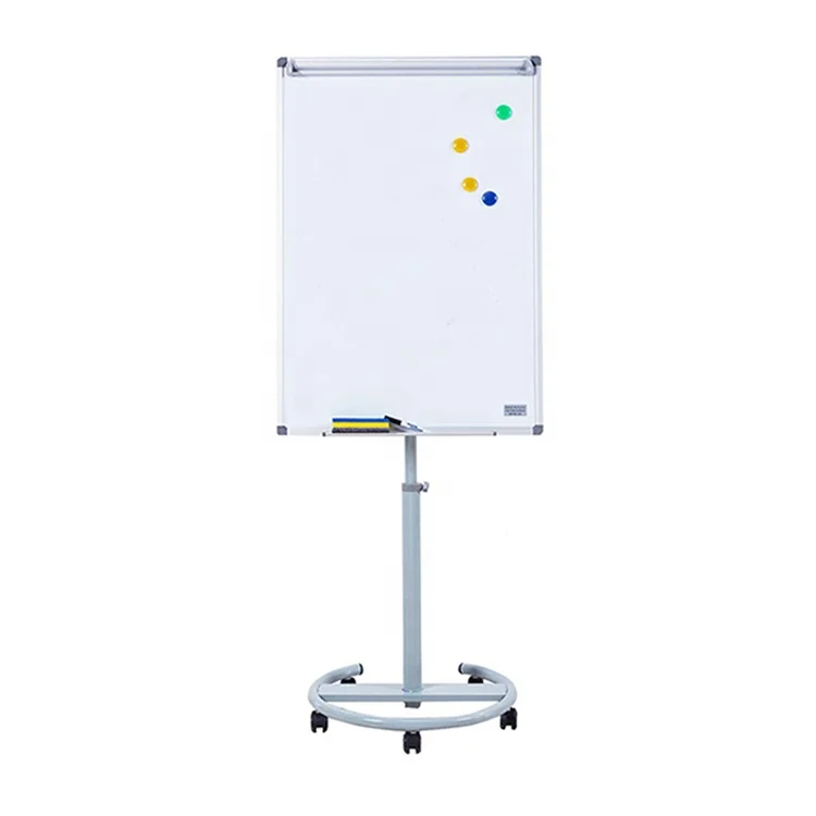 
High quality height adjustable flip chart stand office mobile magnetic whiteboard flipchart easel 