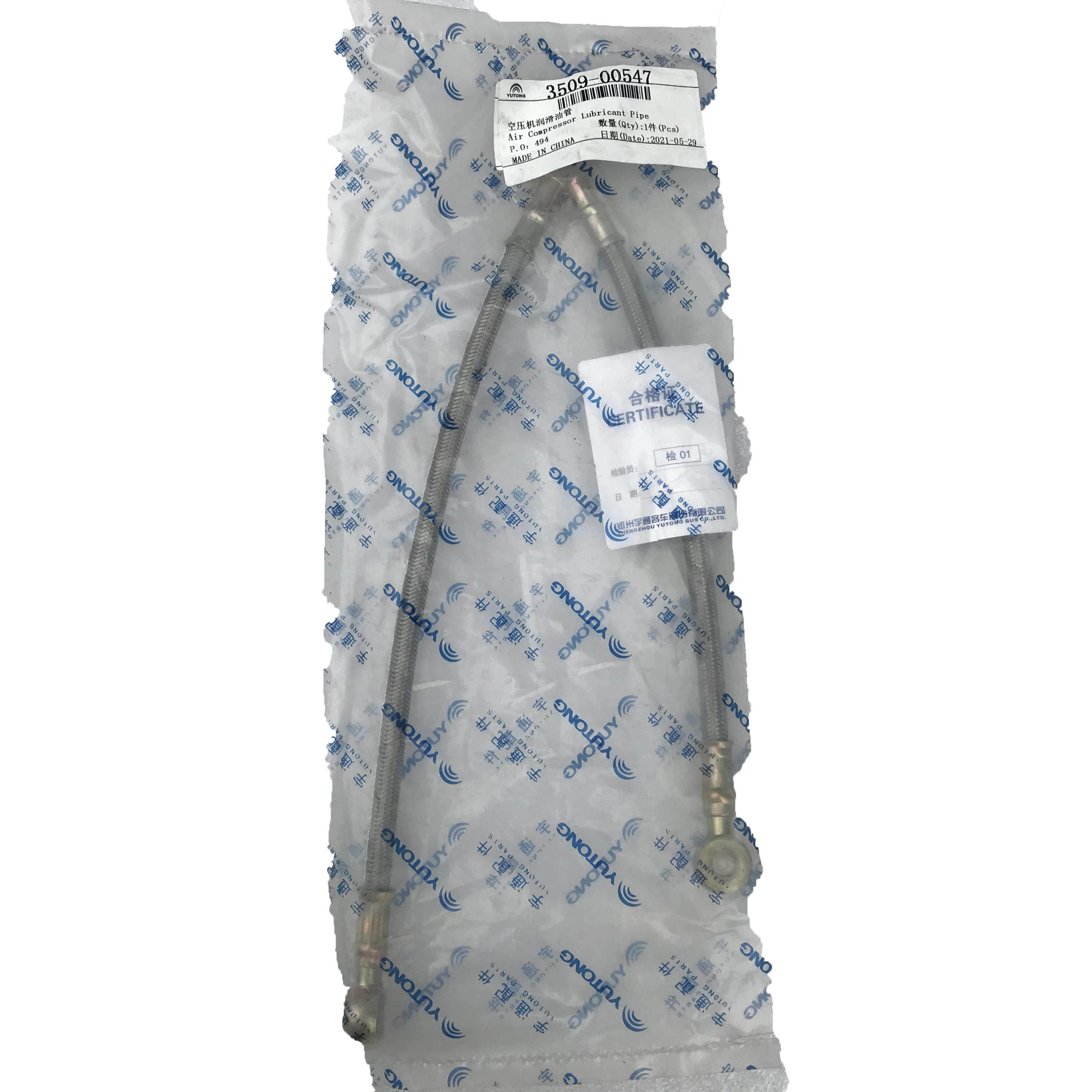 High Quality Air Compressor Lubricant Pipe 3509-00547 for Bus Parts Gearbox