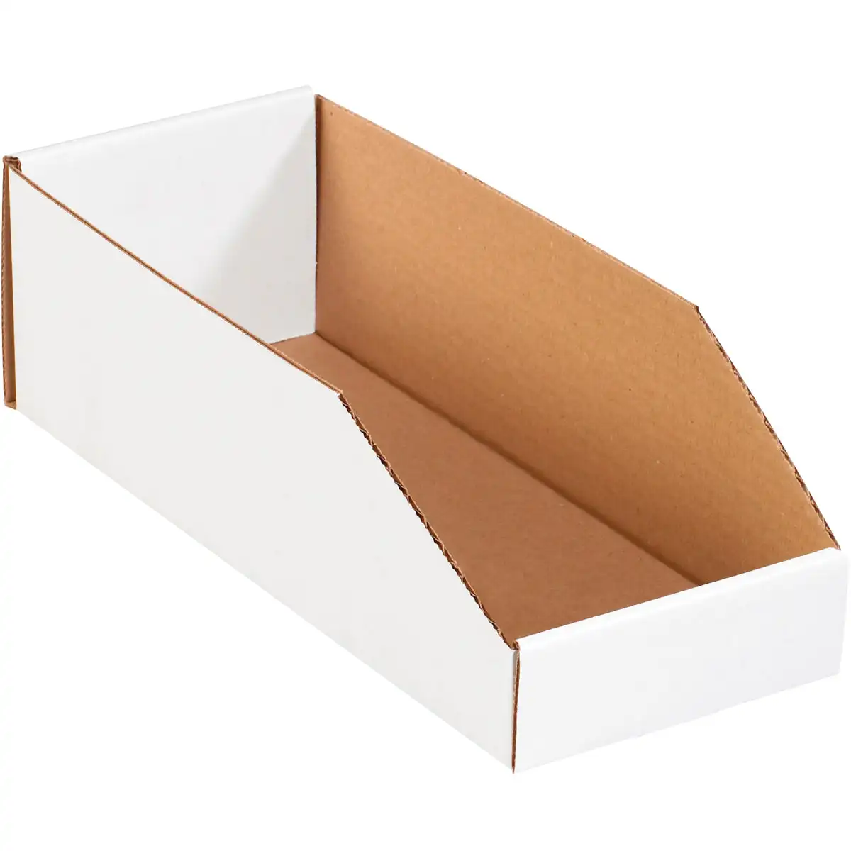 Custom Parts Box Carton Tray Folding File Storage Box Folder Kraft White Open Top Corrugated Bin Boxes