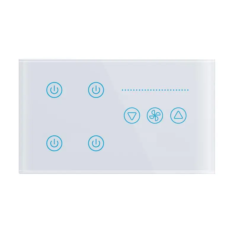 WIFI 300W led lighting european glass panel Smart Dimmer Switch FAN and Switch alexa google control remote