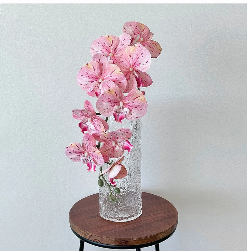 Оптовая продажа 9 орхидей фаленопсис искусственные цветы настоящие сенсорные декоративные для свадебного украшения