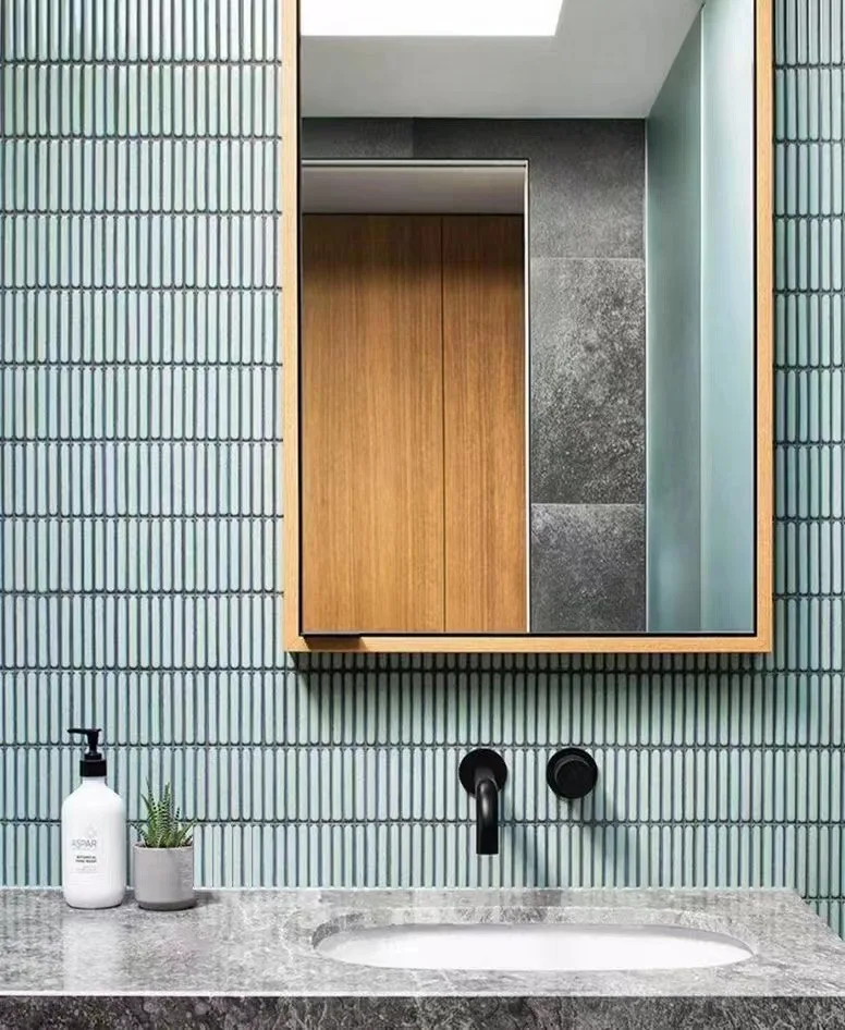 Foshan FaTong modern decorative ceramic tile dark green hand made ceramic wall tile mosaics wall