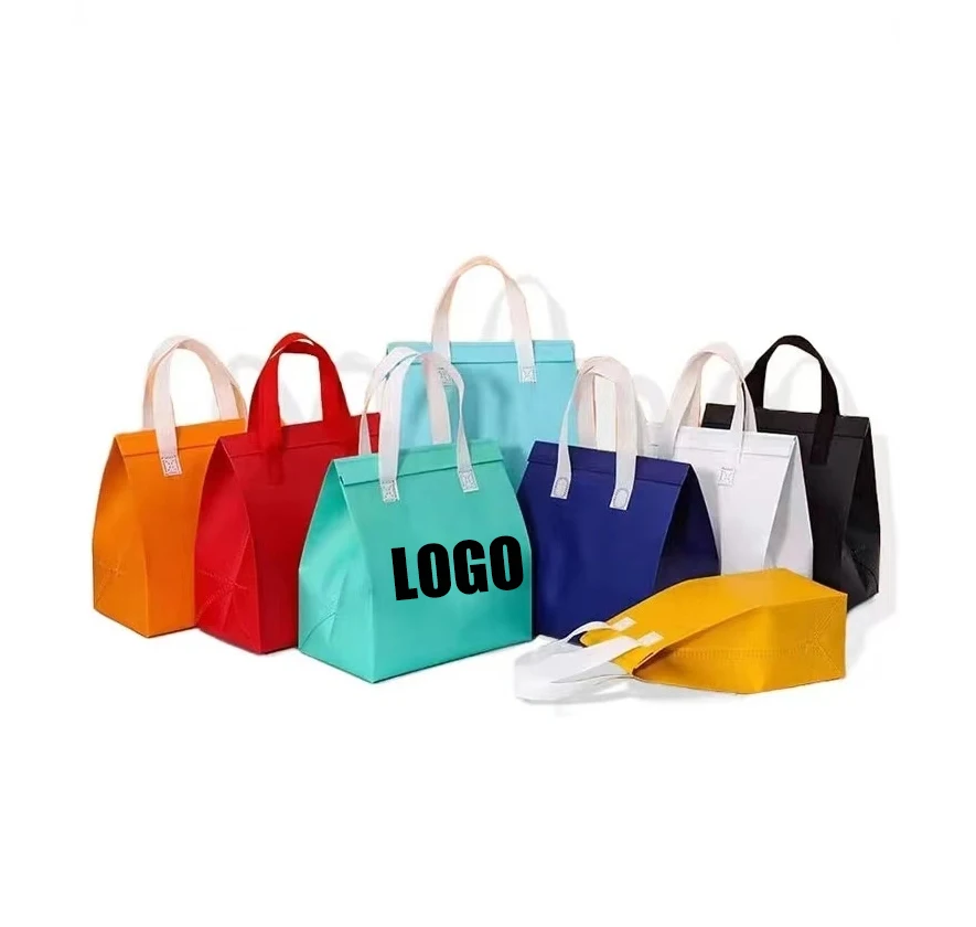 Custom Logo Waterproof Takeaway Bag Thermal Insulated Cooler Lunch Commercial Hot Food Delivery Bag For Picnic Beach Travel