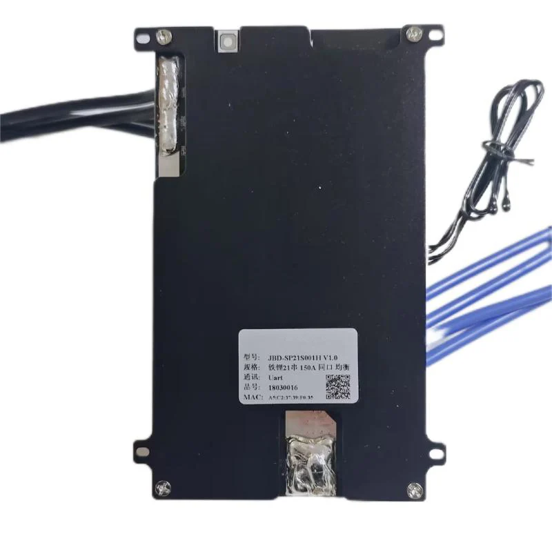 JBD-SP21S001 6s 7s 8s 12s 16s 17s 21s 24V 36V 48V 60V 120A 150A 200A Automatic Identify Li Ion Lifepo4 JBD Smart Bms with UART