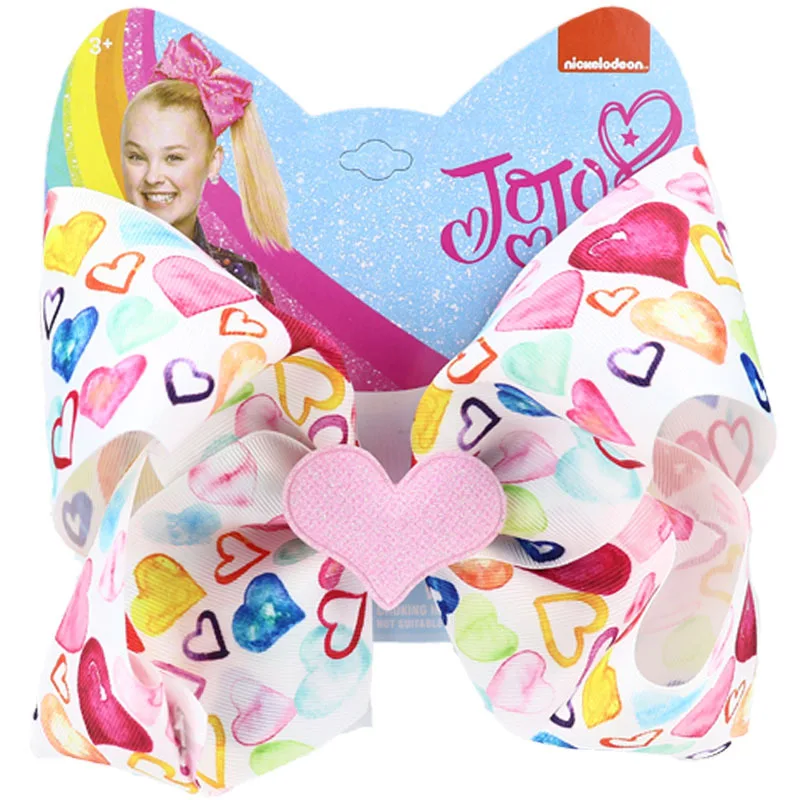 High quality Siwa Hair Bows Girl Bow Hair Clip heart jojo Ribbon bow with clip