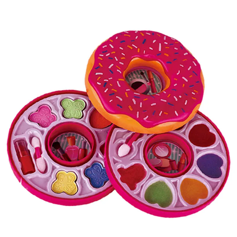 Cosmetics Set Toys Lippie Lipstick Blusher Eyeshadow Compact Girl's Make-up for Children Girl Beauty Fashion