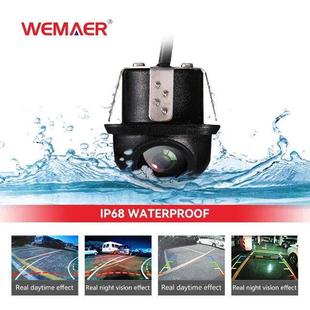 Wemaer Universal Car Rear View 4 LED Camera Waterproof Car Parking Assistance Reversing Back CMOS Image Sensor Rearview Camera