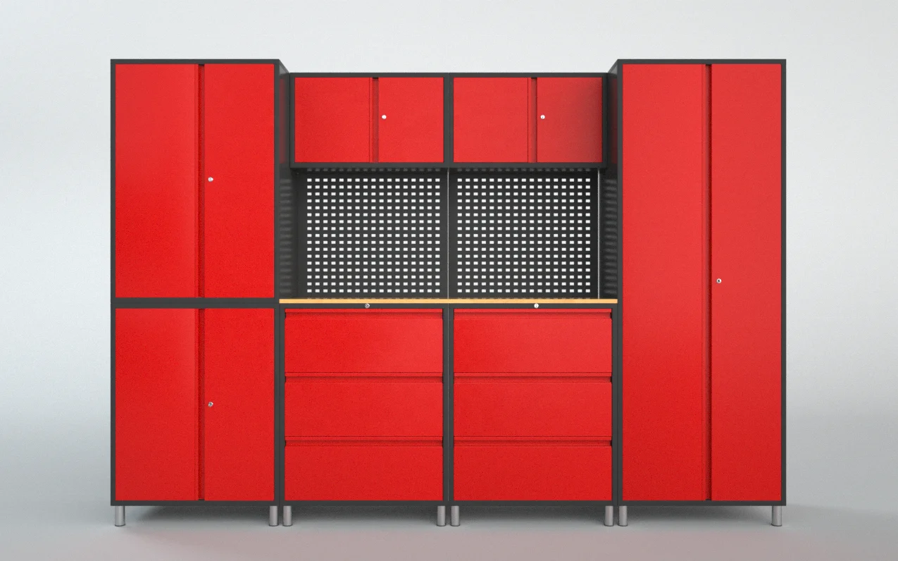 Шкафы для хранения больших нагрузок, шкафчик для инструментов из сверхпрочной стали, шкафчик для хранения инструментов с пластиковыми ящиками