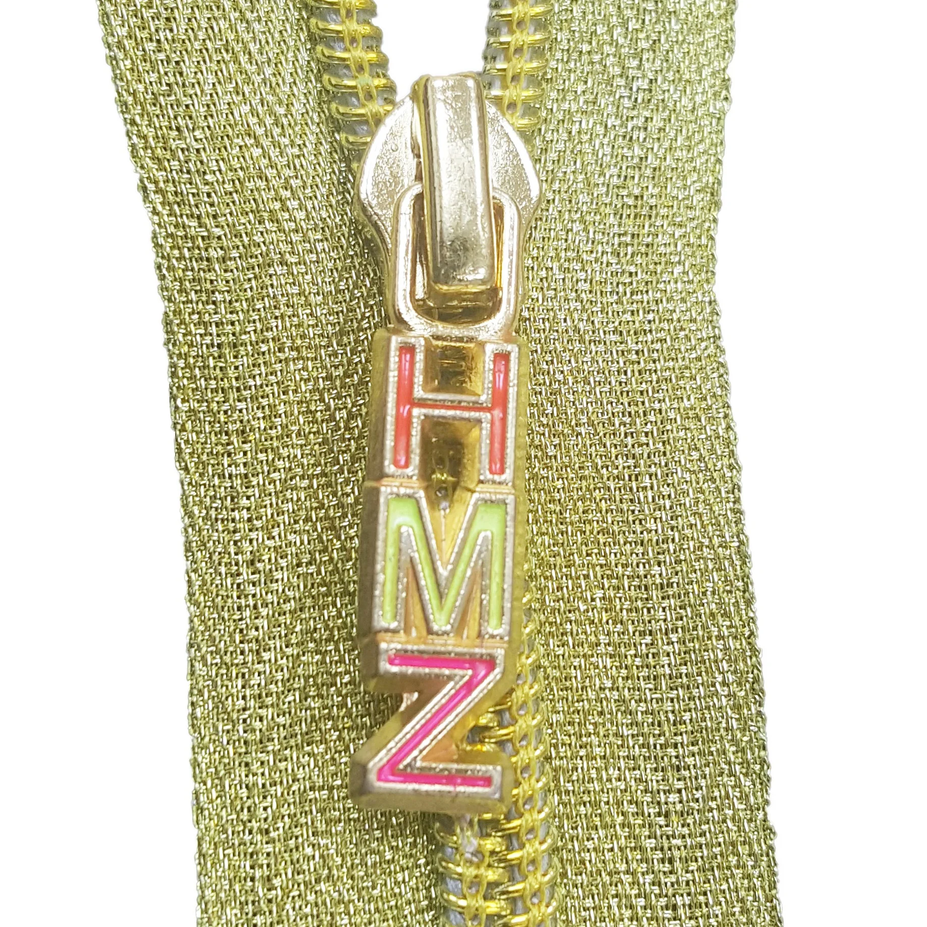 Golden Tape and Teeth Nylon Zipper