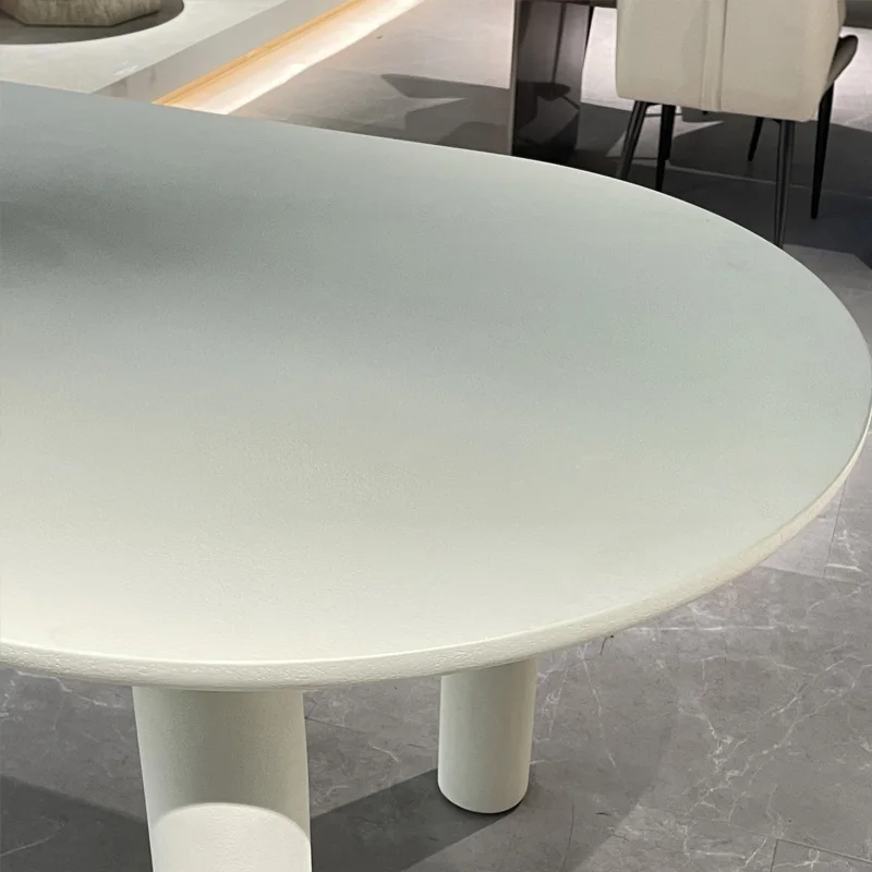 Household Restaurant Design Elegant Dining Room Table Set Cream Oval Livining Room Dining Table Set