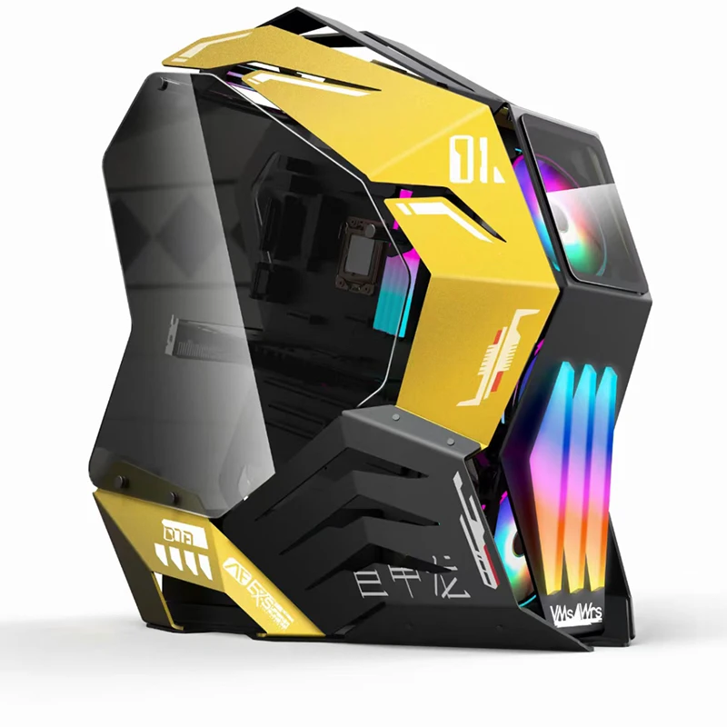 Megalosaurus Special-shaped Gaming Case Water Cooled Side Through USB3.0 computer cases & towers ATX anime glass computer cases