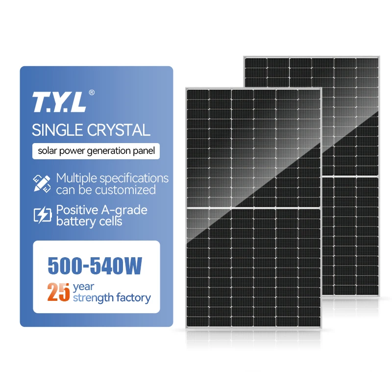 TYL  500W Mono crystalline photovoltaic solar panel price Glass solar panel for solar energy panel system