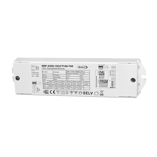Sunricher 15W 2 Channel 100-700mA DALI DT8 LED Driver for Tunable White