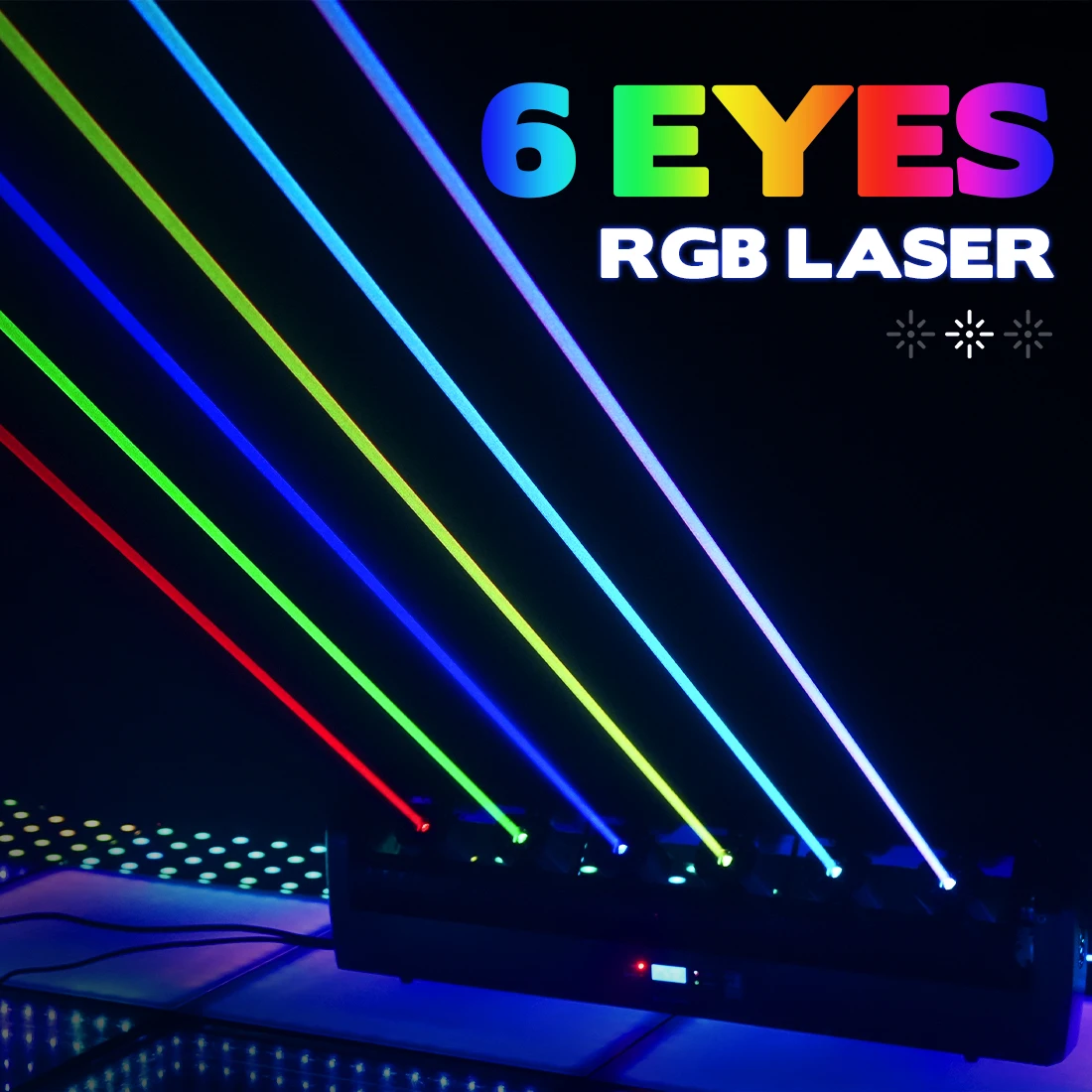 Moka sfx 6 глаз RGB полноцветная движущаяся головка лазерный луч для диджея ночной клуб диско Эффект свет