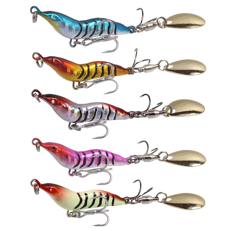 High Quality Bionic Floating Artificial Fishing Jiggle Crank Bait Plastic Shrimp Bait 9g/15g/22g/30g Shrimp Bait