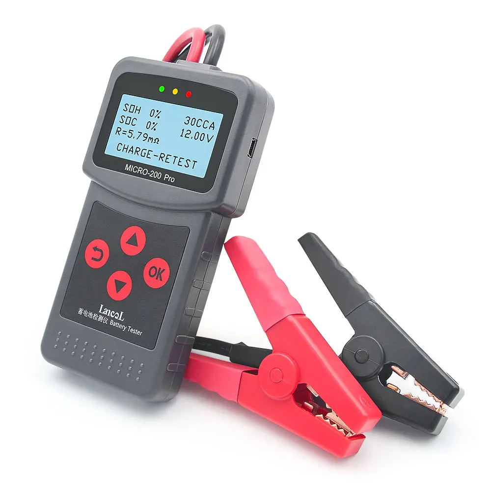 LansL MICRO-200 Pro 12V 24V Car Battery Tester 12V Battery Tester Automobible Battery Voltage Tester