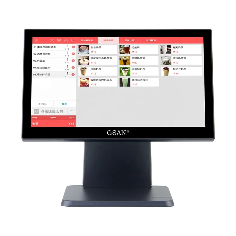 Factory Wholesale All In One Capacitive Dual Screen Pos Systems Restaurant Pos Terminal For Sale