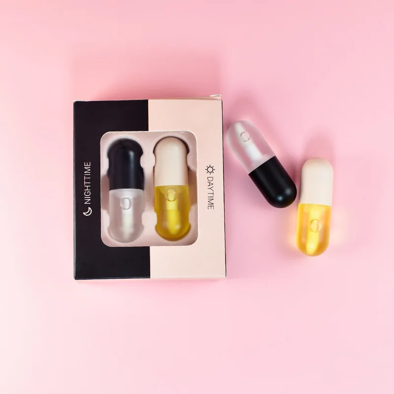 Wholesale Custom Logo Natural Lip Glow Oil Moisturizing and Reduce Fine Lines Day and Night Organic vegan lip plumper set