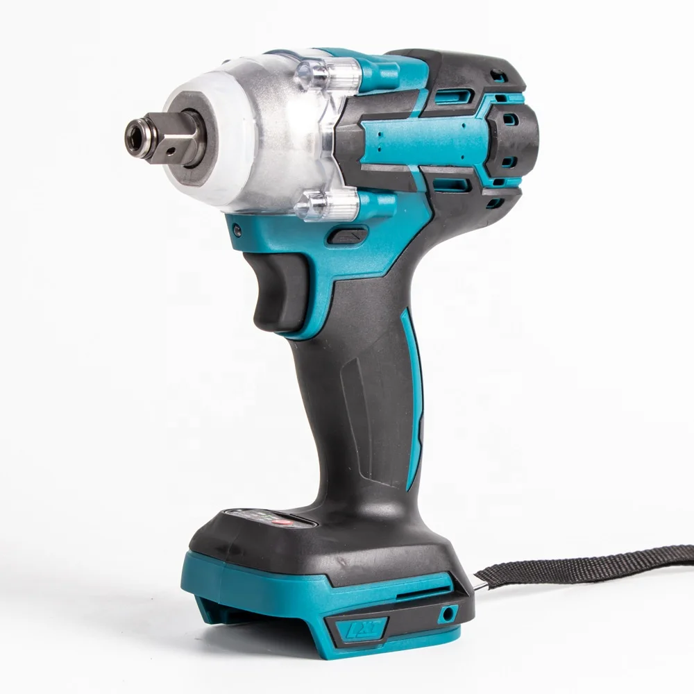 Cordless Electric Brushless Impact Wrench with two batteries one charger and socket