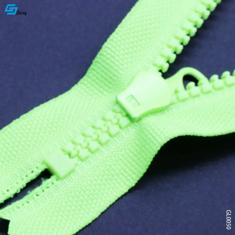 
Strong And Soft Zipper China Supplier Green Resin Teeth Fastener Zip 