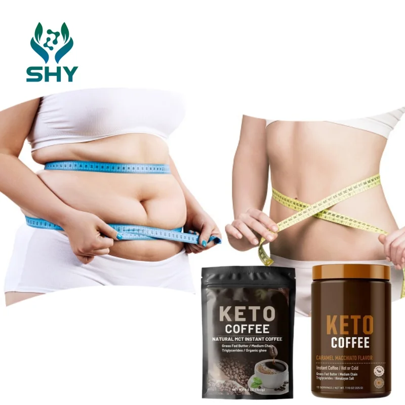 Private Label Sugar Free Keto Weight Loss Slimming Coffee Low Calories Appetite Curbing Fat Burner KETO Coffee Beauty Coffee