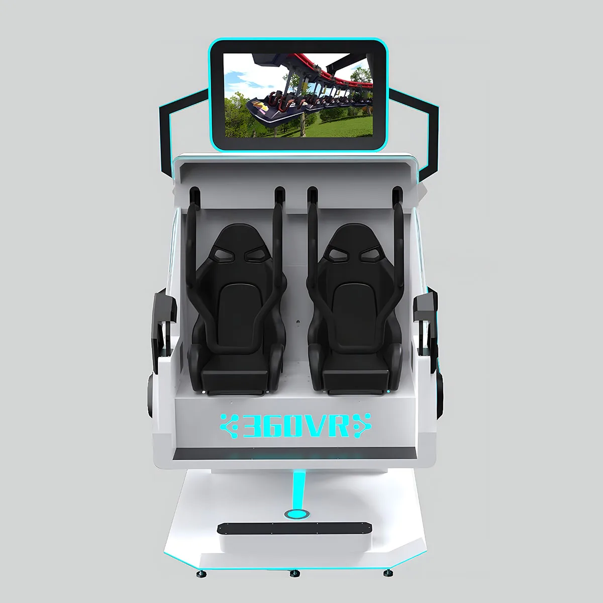 9D VR Virtual Reality Game Machine 2 Seats Roller Coaster Simul Capsule 360 Degree Arcade Game Dubai VR Cinema
