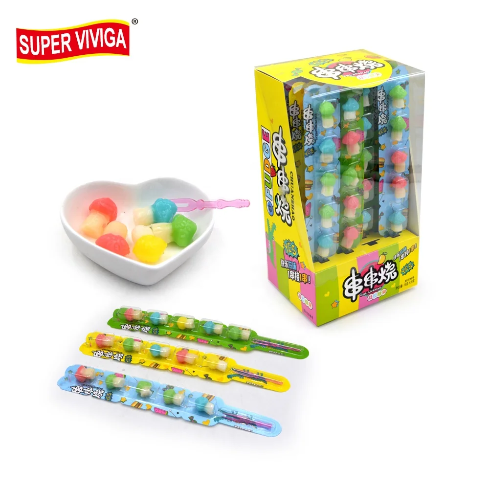 Hot Selling Mult-colored Sweet Mushroom Gummy Candy For Wholesale