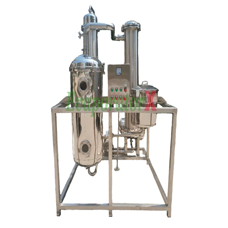 High efficiency ethonol evaporator 150L falling film machine for Potassium dihydrogen phosphate leaf fertilizer