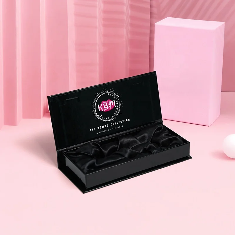 Luxury Magnetic Cardboard Premium Box Custom Logo Color Cosmetic Packaging Magnet Closed Gift Box Gloss Lamination Silk Cloth