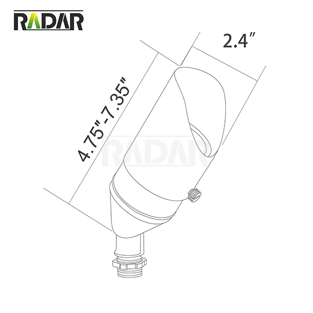 RAL-8105-BBR Outdoor MR16 spot light solid brass garden spike led light