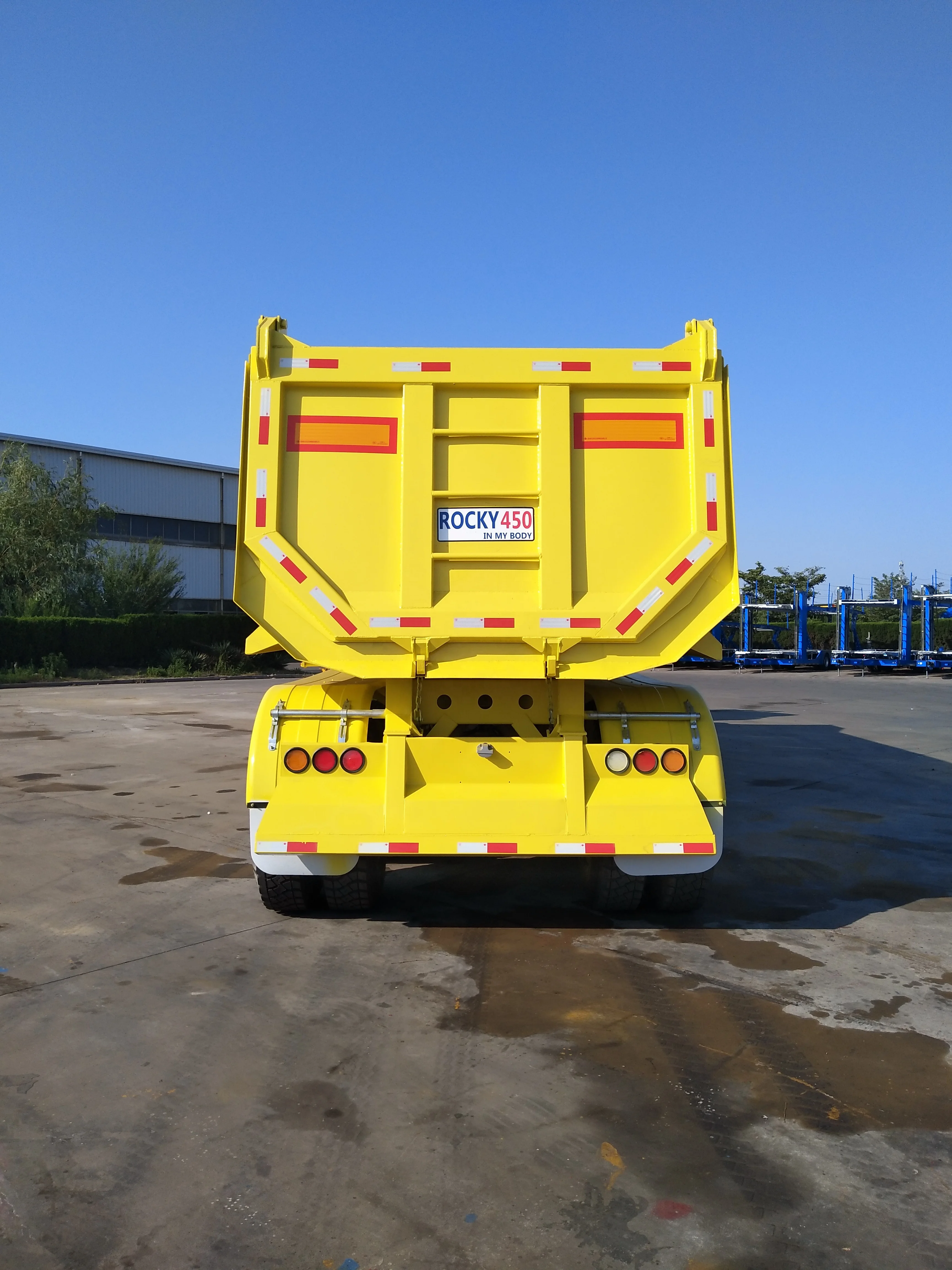 CIMC  Hydraulic cylinder 3 Axles U type  30cbm 38 tons End Dump Trailer Tipper Semi Truck Trailer for sale