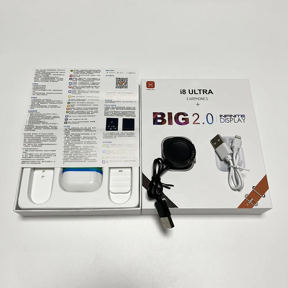 Wholesale 2023 Best Smart Watches8 D20 X8ultra Hw8ultra T55promax  i8 Ultra reloj Earphone 2 in 1 With High Quality Smartwatch