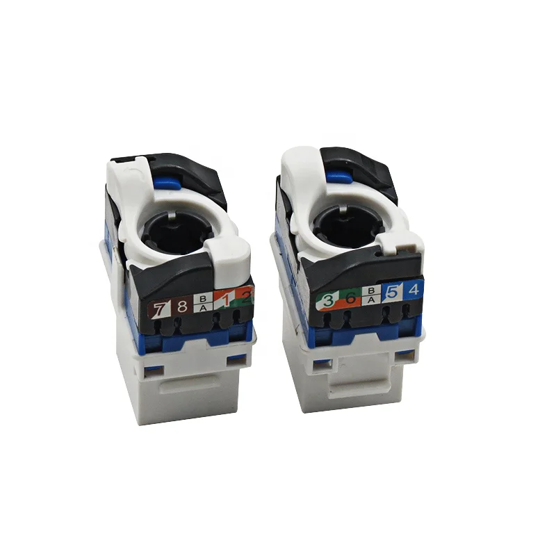 RJ45 Cat6A AMP keystone jack UTP toolless 8p8c keystone module