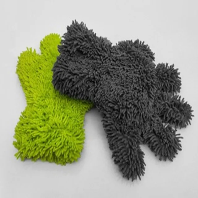 Chenile Automobile Wash Mitts Car Cleaning Glove Microfiber Double Side Chenille Car Cleaning Mitt