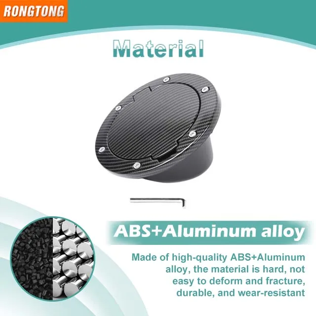 Factory Outlet Car Exterior Accessories Aluminium Alloy ABS Fuel Tank Cover Decoration For Jeep TJ 1997-2006