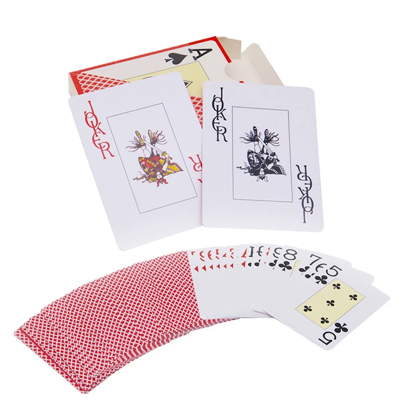 Индивидуальная печать логотипа дизайн водонепроницаемый pcv пластиковые карты с пользовательским покрытием Казино Покер Размер игральные карты набор с коробкой