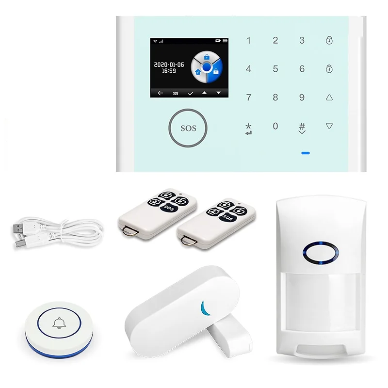 Tuya APP Anti Theft Wireless Home Security Alarm Panel WiFi GSM Alarm System Kit WiFi Control High Quality