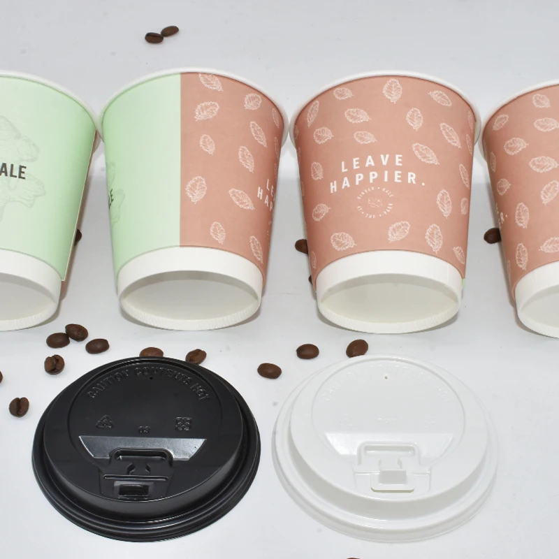 Eco Floral Manual Sleeve Making Insulated Hot Coffee Milk Tea 8 Oz Goblet Ripple With Disposable Soup With Lids Paper Cup