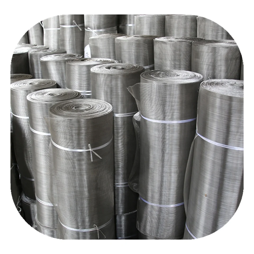 Stainless Steel Woven Screen Mesh 304 316 Ultra Fine 1 2 4 5 10 Micron 304 316 Stainless Steel Metal Wire Rope Net Mesh