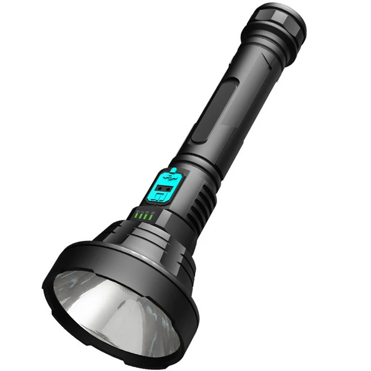 Plastic Flashlight USB Rechargeable Led Strong Light Long-range Show Battery Power Hand-held Flashlight Home Outdoor