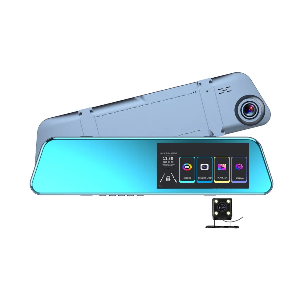  5 18 дюймовый автомобильный видеорегистратор с камерой IPS 1080p Двойная камера G-сенсором hd Автомобильный сенсорным экраном и