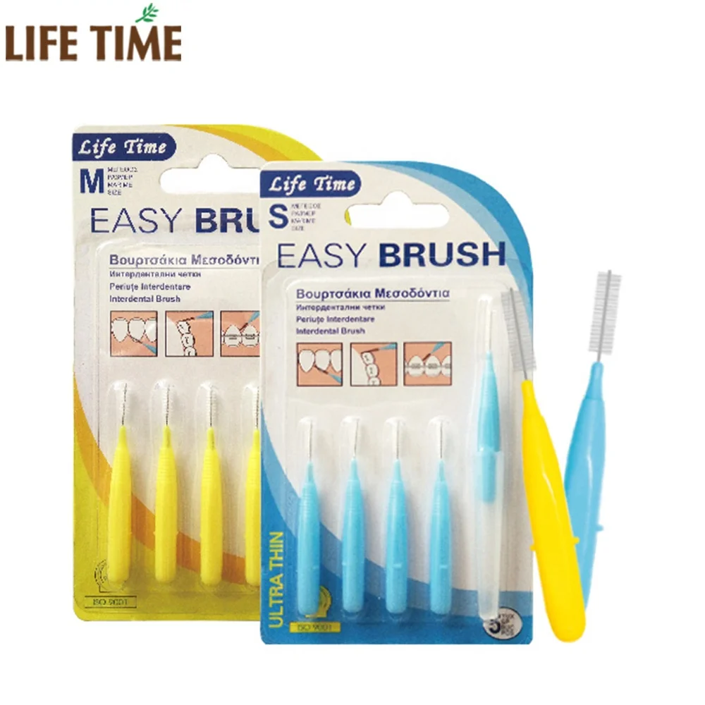 Interdental brush pick China factory soft blister card packing interdental brush toothpick for oral cleaning